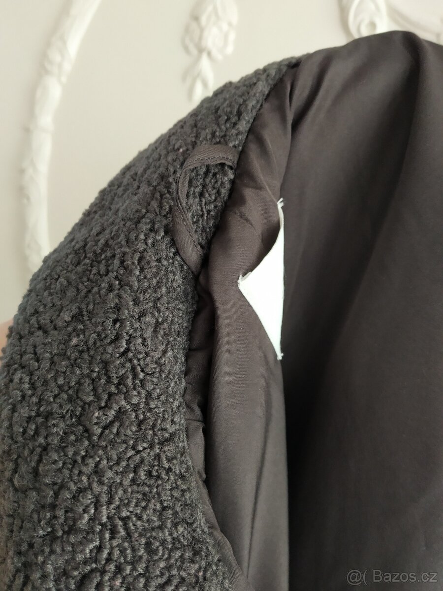 Myškový dámský šedý kabát HM oversize XS S M dlouhý - 9
