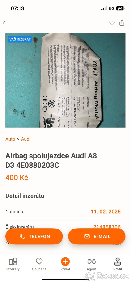 Díly Audi A8D3 - 9