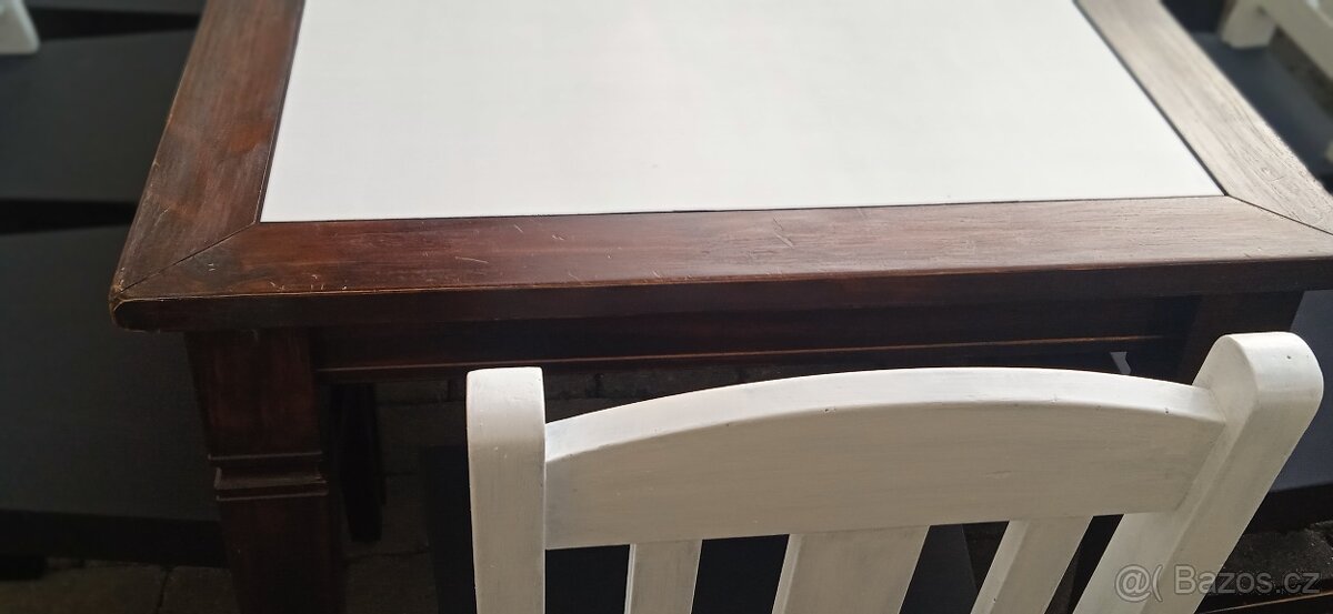 Jídelní stůl+8 židlí -styl vintage - 9
