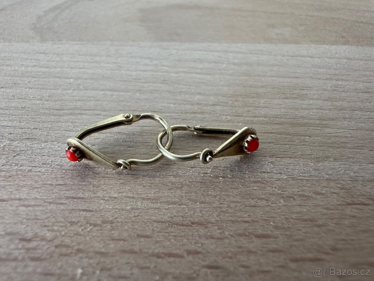 Zlaté dětské starožitné náušnice - 9