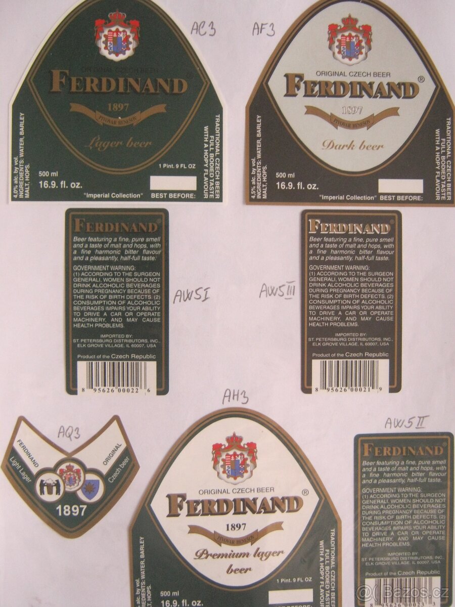 152x katalogová sbírka pivní etikety Benešov 1997-2004 - 9