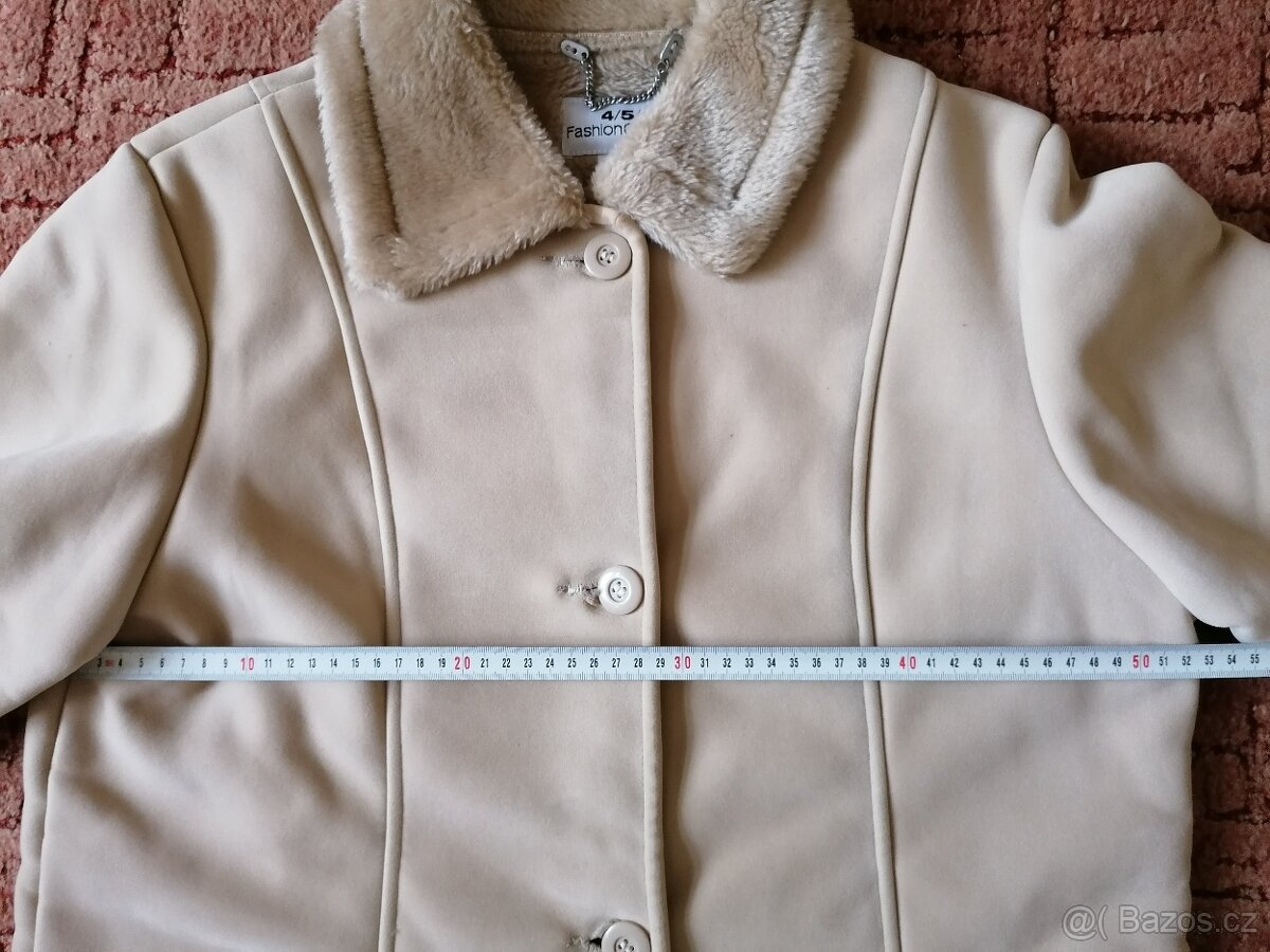 Dámský krémový kabát - 9