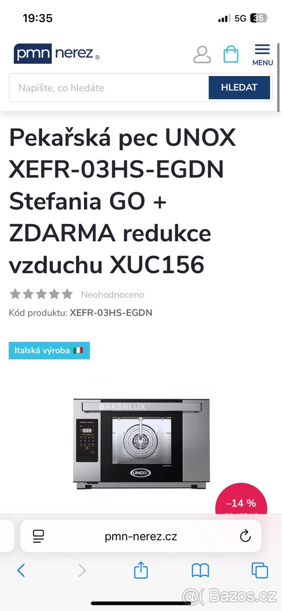 Pekařská pec UNOX XEFR-03HS-EGDN Stefania GO - 9