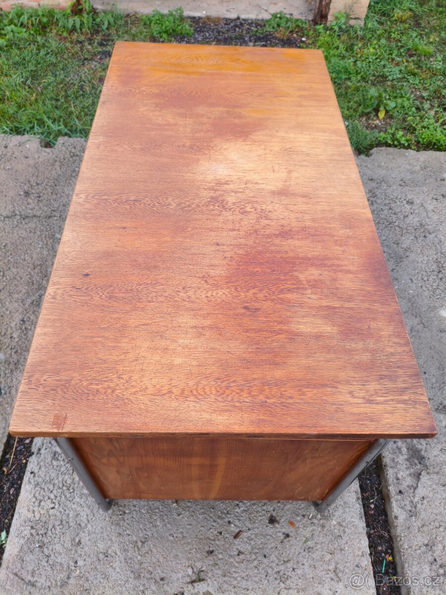 Chromový funkcionalistický psací stůl - 9