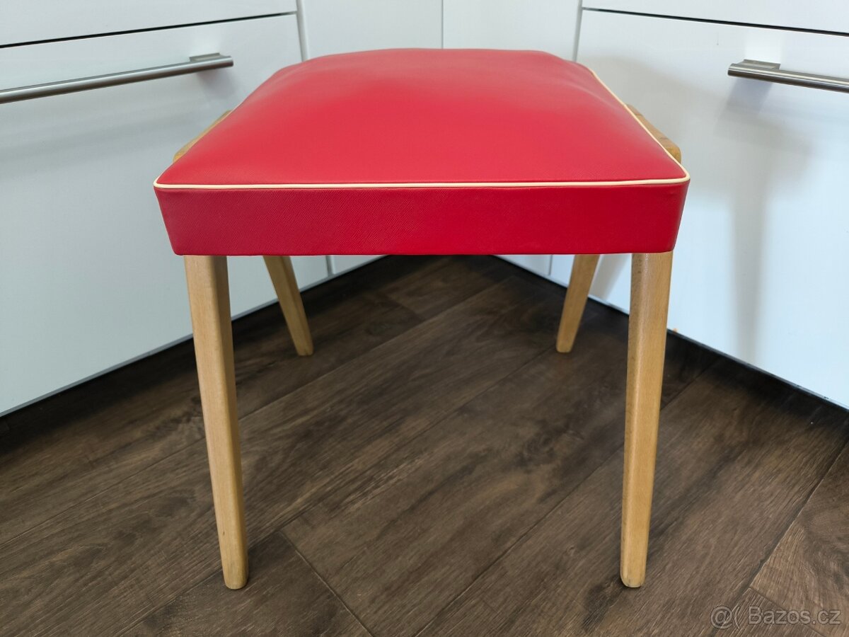 Retro stolička, taburet NDR - Brusel 50. léta - 9