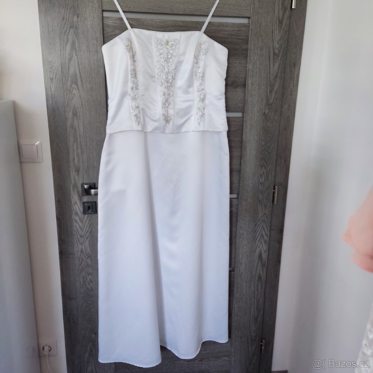 Jednoduché svatební šaty vel. 42/44 - 9