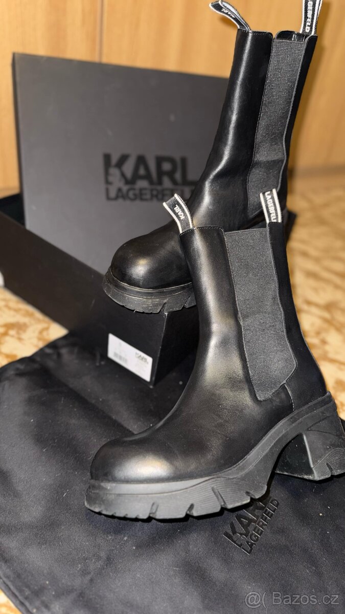 Dámské vysoké boty na platformě Karl Lagerfeld ORIGINÁL - 9