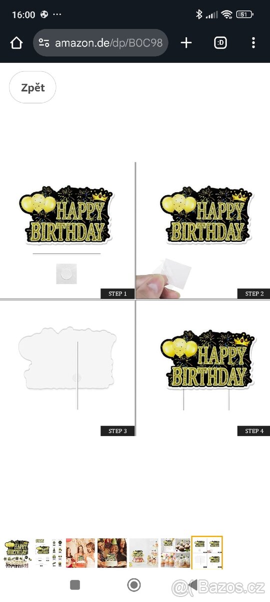 Balónky nebo dekorace na oslavy narozenin - různé - 9