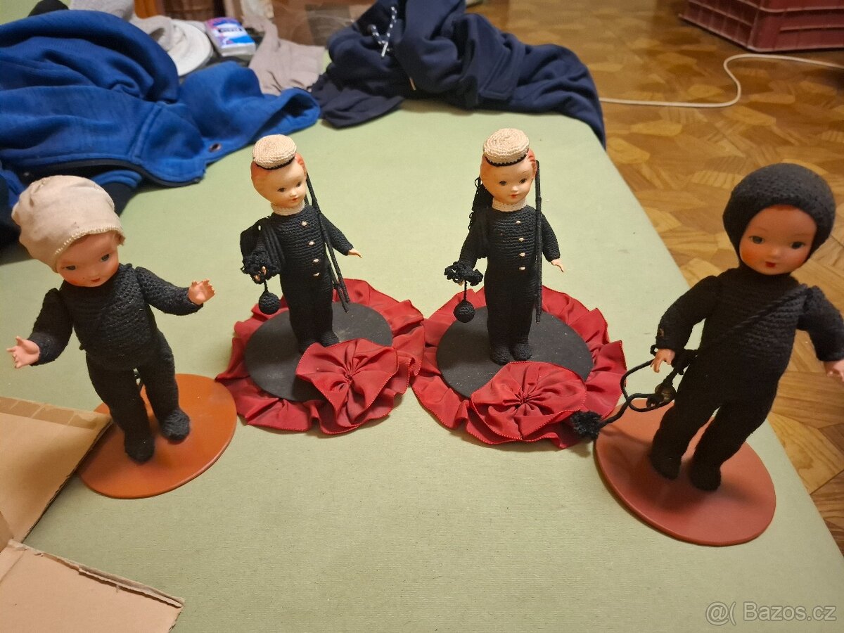 Starožitná celuloidová panenka kominíček - 9