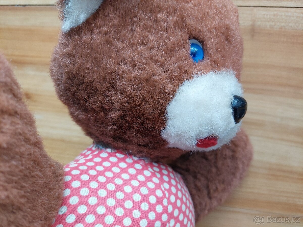 Retro starý plyšák - medvěd medvídek hračka Méda Béďa SLEVA - 9