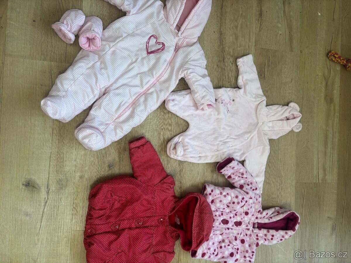 Velký balík 116ks kojeneckého oblečení na holčičku vel.50-86 - 9