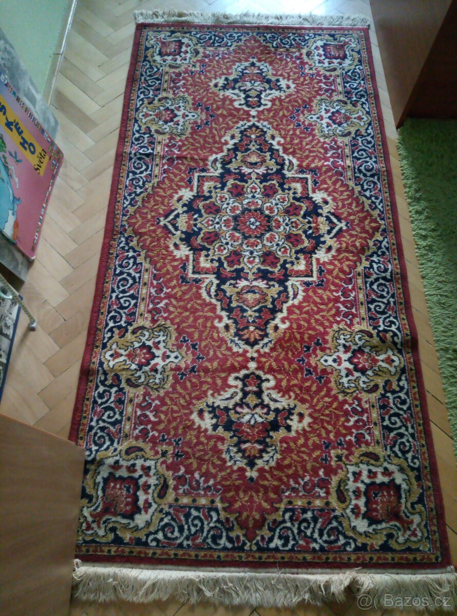 Perský vlněný koberec,ložnicová sada 3 kusy - 9