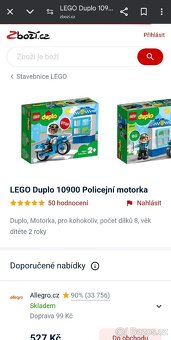 Lego Duplo Policie + Hasic+ Motorka+ Pes - 9