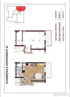 Prodej bytu 1+kk 54 m², Durres, Albánie, 75.000,-€ - 9