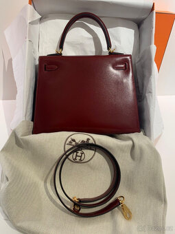 Hermes Kelly Bag 25 Bag Veau Box 55 Rouge H Full Set Hermes - 9