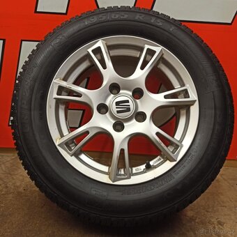 ALU kola Seat Leon 5x112, zimní pneu 195/65 R15 - 9