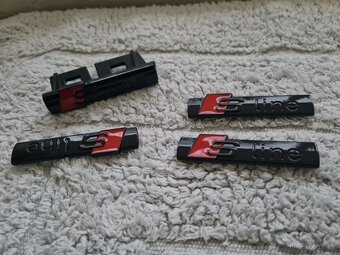Cierne a sive Napisy S-LINE pre AUDI - 9