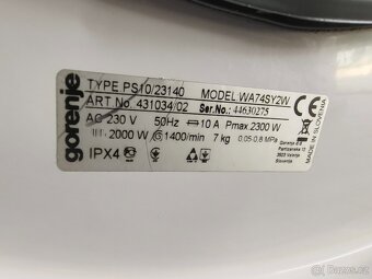 Set pračky + sušičky Gorenje na 7kg, po servisu se zárukou - 9