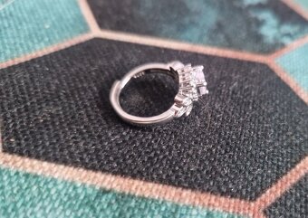 Nový dámský stříbrný prsten prstýnek 925 vel 54 srdce - 9