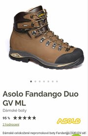 Prodám dámské trekové boty Asolo Fandango vel.38 - 9