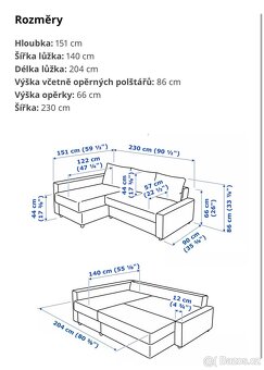 Rozkládací pohovka / sedačka Ikea - 9