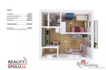 Prodej, byty/2+kk, 39 m2, Mírové náměstí, 28161 Kouřim, Kolí - 9