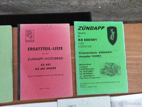 Zündapp K800, KS 601, K 500 atd - seznamy dílů, návody atd - 9