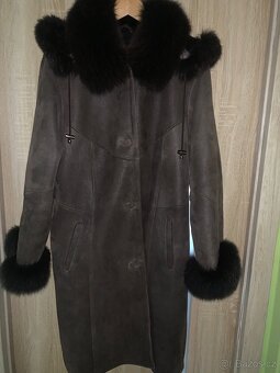 Prodam dámský kabát semiš+liška limec - 9