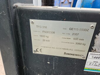 Vysokozdvižný vozík LPG 1,6t Jungheinrich r.2007 - 9