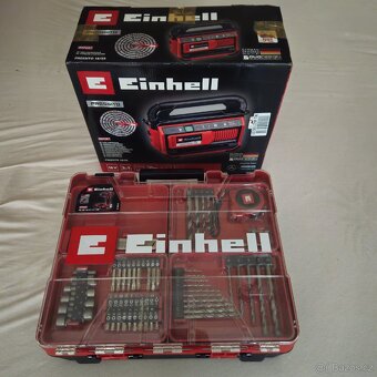 Aku vrtačka Einhell TE-CD 18/40 Li-i +64 (set), jako nová - 9