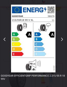 Letní pneu 215/55/R18 Goodyear EfficientGrip NOVÉ - 9