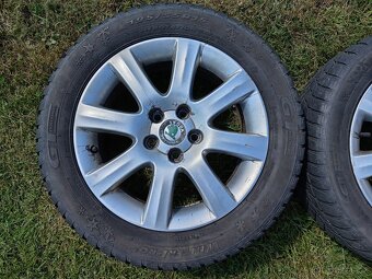 Originál ALU kola Škoda Fabia Roomster R15 + zimní pneu - 9
