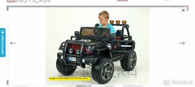 Elektrické autíčko Jeep Wrangler 4x4, náhon všech 4 Eva kol, - 9
