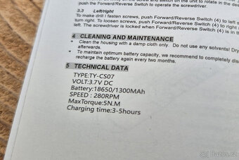 NOVÝ nepoužitý AKU šroubovák - 9