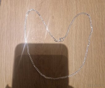 Nový dámský stříbrný řetízek na krk 925 náhrdelník kroucený - 9