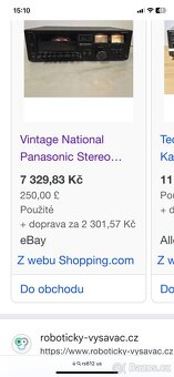 Prodám Panasonic  national stereo cassette deck612. - 9