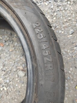 Prodám zánovní letní pneu 225/45/17 Radar Dimax - 9