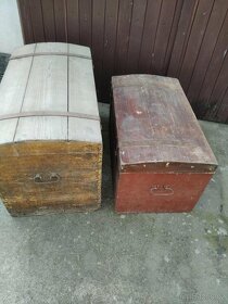 2 dřevěné truhly v nálezovém stavu - 9