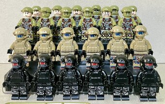 Figúrky S.W.A.T a iné - (16ks) typ lego + zbrane - 9