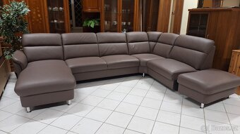 Kožená sedací souprava ve tvaru U - 9