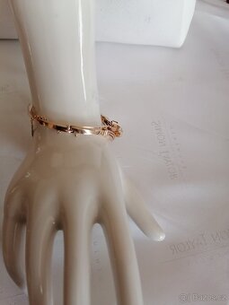 Starožitný zlatý náramek s diamanty 0,90 ct - 9