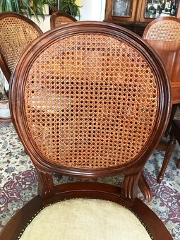 Jídelní set rozkládací 90/120cm + 6 židlí výplet –JS7.10 - 9