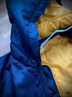 Vintage Nike bunda 90s – modrožlutá, M - 9