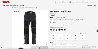 Outdoorové kalhoty Fjallraven Keb Agile Trousers M - 9