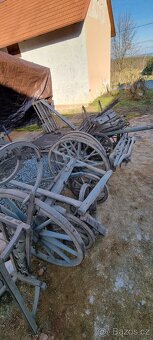 3 x kompletní historický starý povoz, selský vůz a další - 9