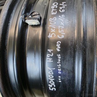 Originální disky Ford 5x108 et50 6,5jx16 63,4 sada 4ks - 9