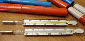 MINUTOVÝ RTUŤOVÝ TEPLOMĚR LÉKAŘSKÉ RETRO ART DECO - 9