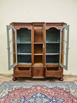 Vyřezávaná lutyšská dubová knihovna z 19. století - 9