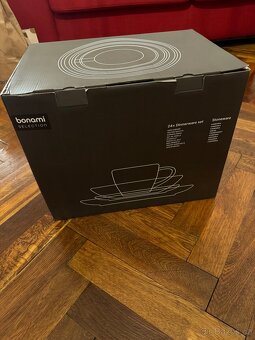 Jídelní sada nádobí Glosia tmavě modrá 24 ks nové - 9