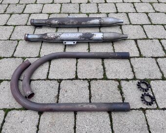 Jawa ČZ malá kývačka i půlbuben - výfuky - 9